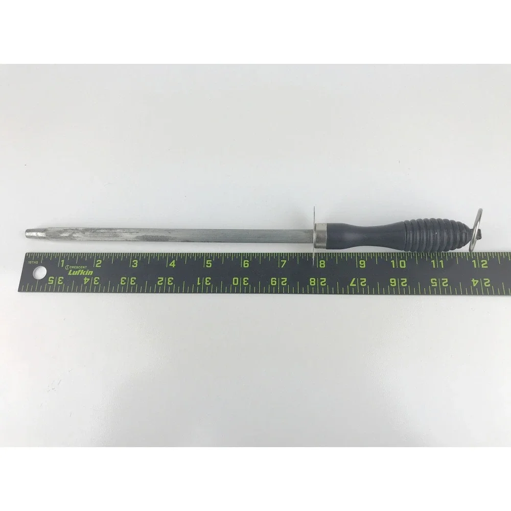 Unbranded Honing Sharpening Steel‎ Rod Knife Sharpener Black Handle Kitchen Tool